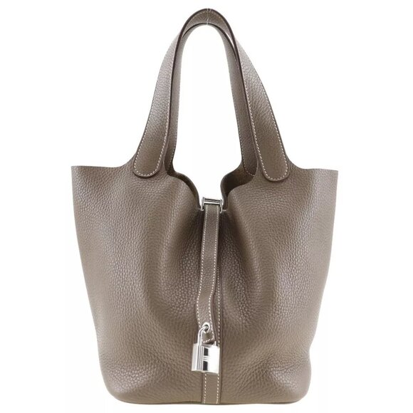 HERMES Picotin LockMM Handbag Etope SilverHardware Taurillon Clemence Women - Picture 1 of 12